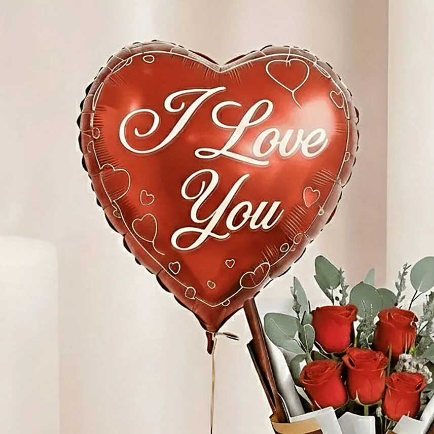 Adorable Love Gift Combo Arrangement with Floral Heart Cake