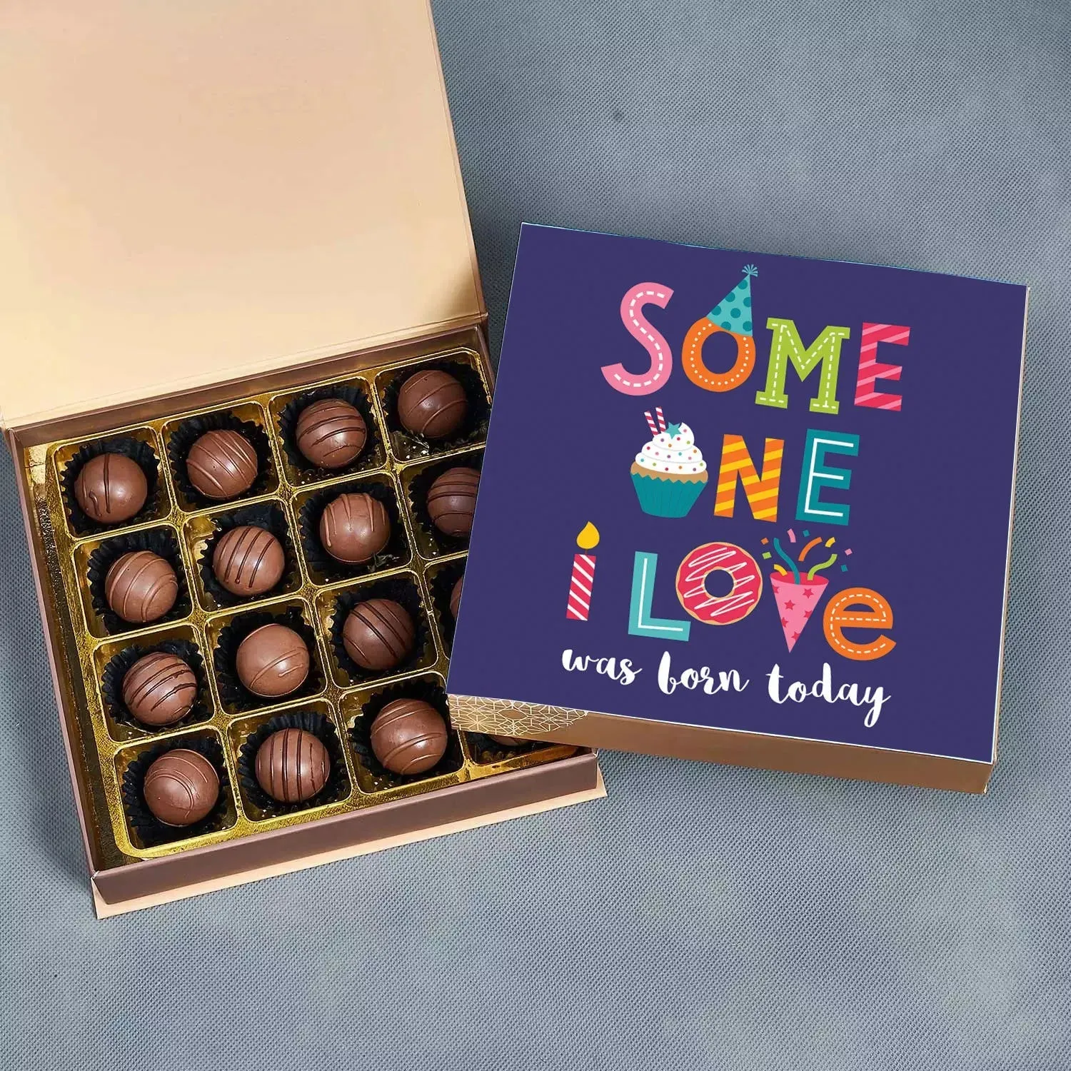 Delightful Birthday Wishes Chocolate Truffles Gift Box