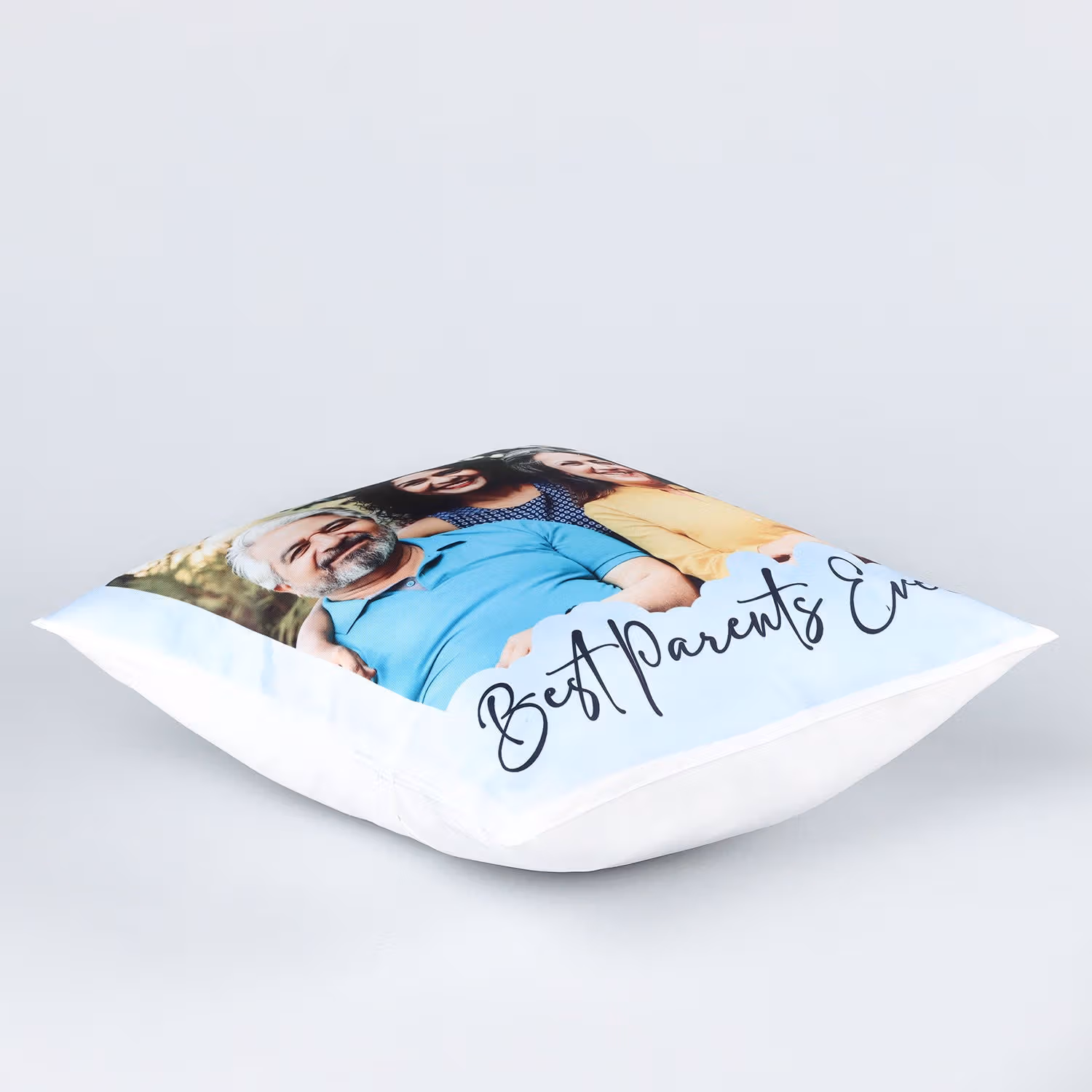 Personalized 'Best Parents Ever' Keepsake Cushion - Custom Photo Gift