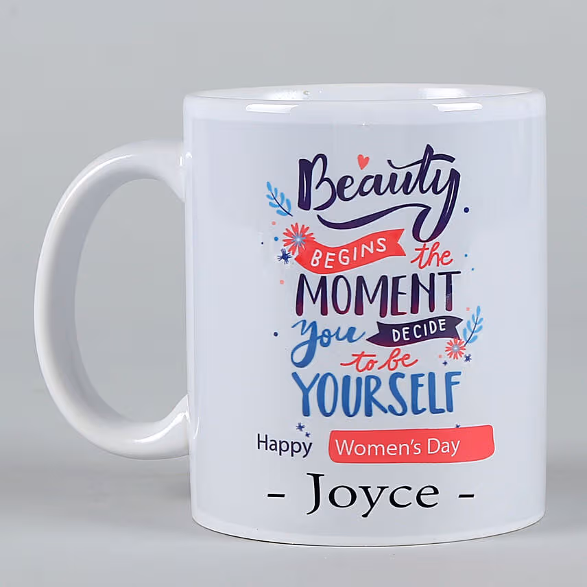 Happy Womens Day Personalised White Mug