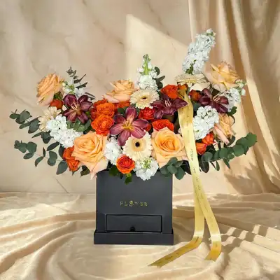 Sunset Harvest Symphony Floral Arrangement
