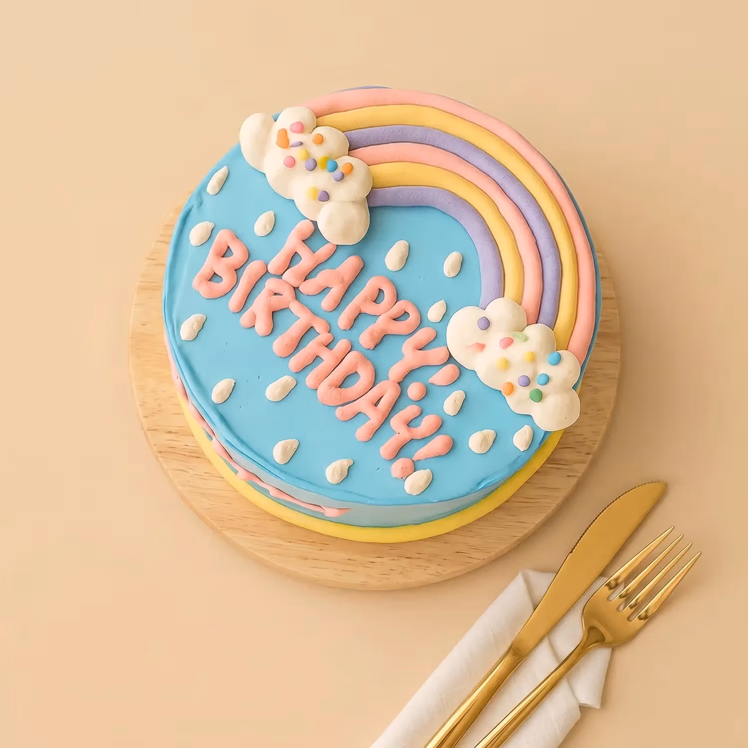 Delightful Rainbow-Themed Red Velvet Birthday Cake - 2 Kg
