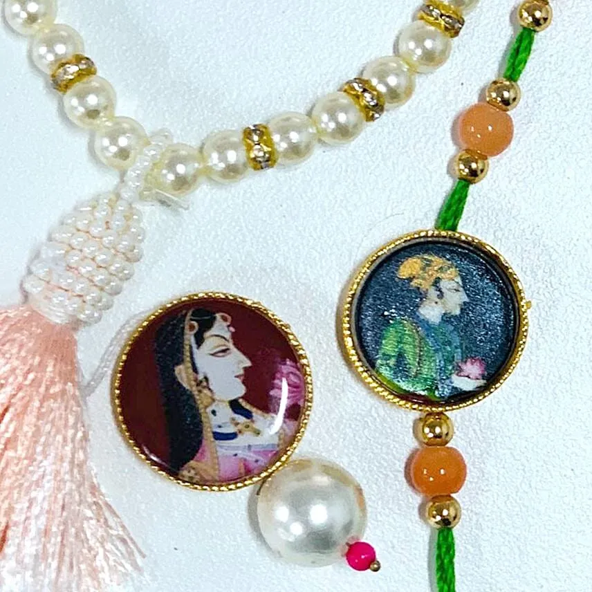 Pearly Designer Lumba Rakhi Set