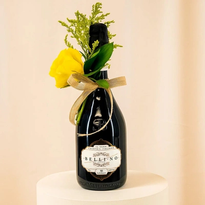 BelliNo Non-Alcoholic Sparkling Drink n Yellow Rose 