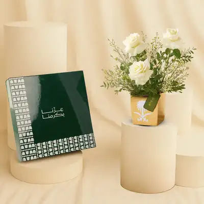 فازة ورد النخلة | ورد ابيض