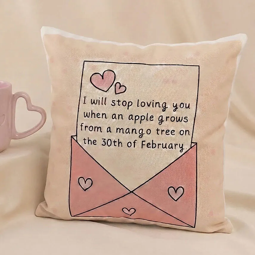 Forever Love Letter Cushion & Mug Set