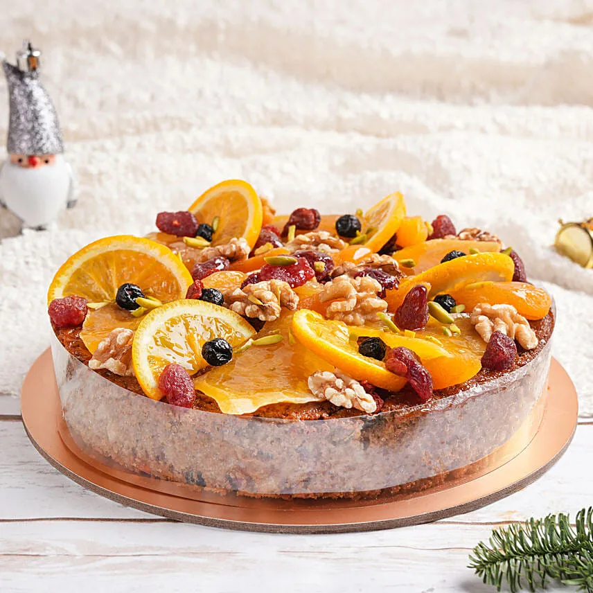 Fruit Decorated Delicious Plum Cake