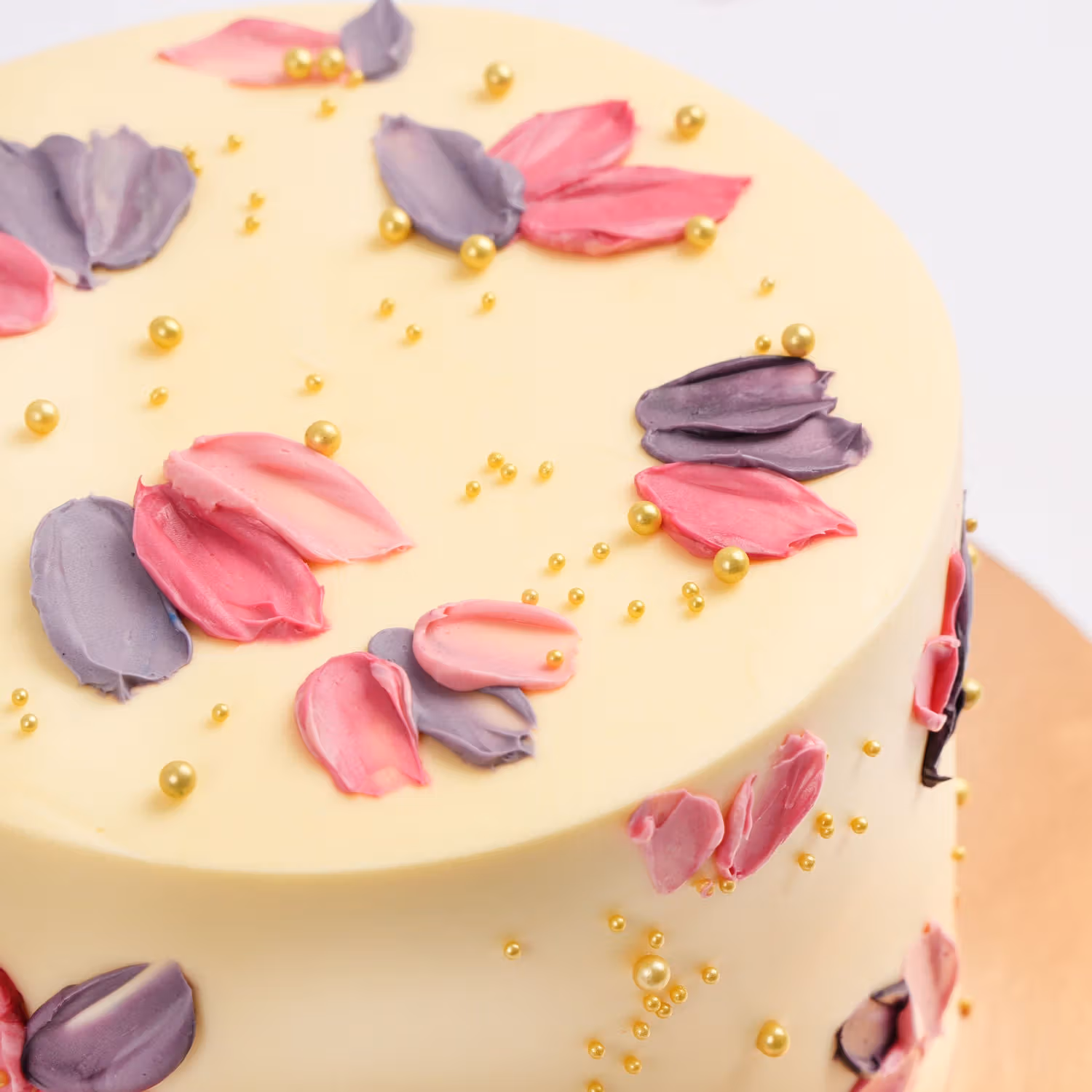 Elegant Purple & Pink Petals Chocolate Cake - Perfect for Celebrations