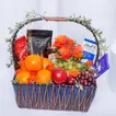Deluxe Choco Fruit Basket with Gourmet Delights