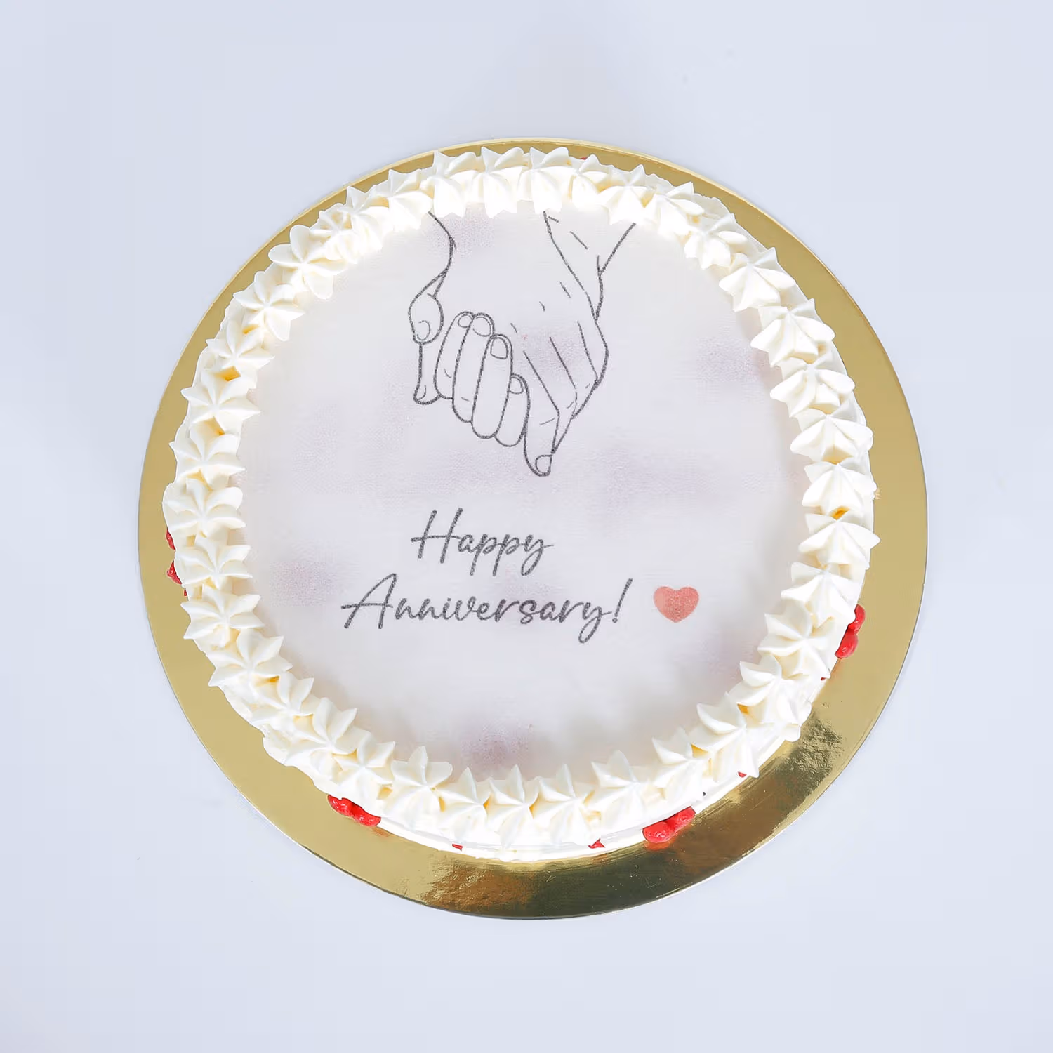 Happiness Loaded Red Velvet Anniversary Candle Cake - Celebrate Love