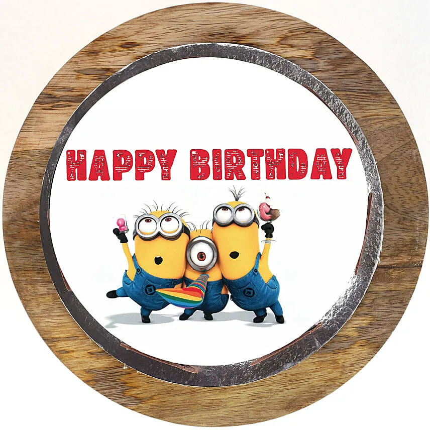 Minions Truffle Cake 1 Kg Eggless