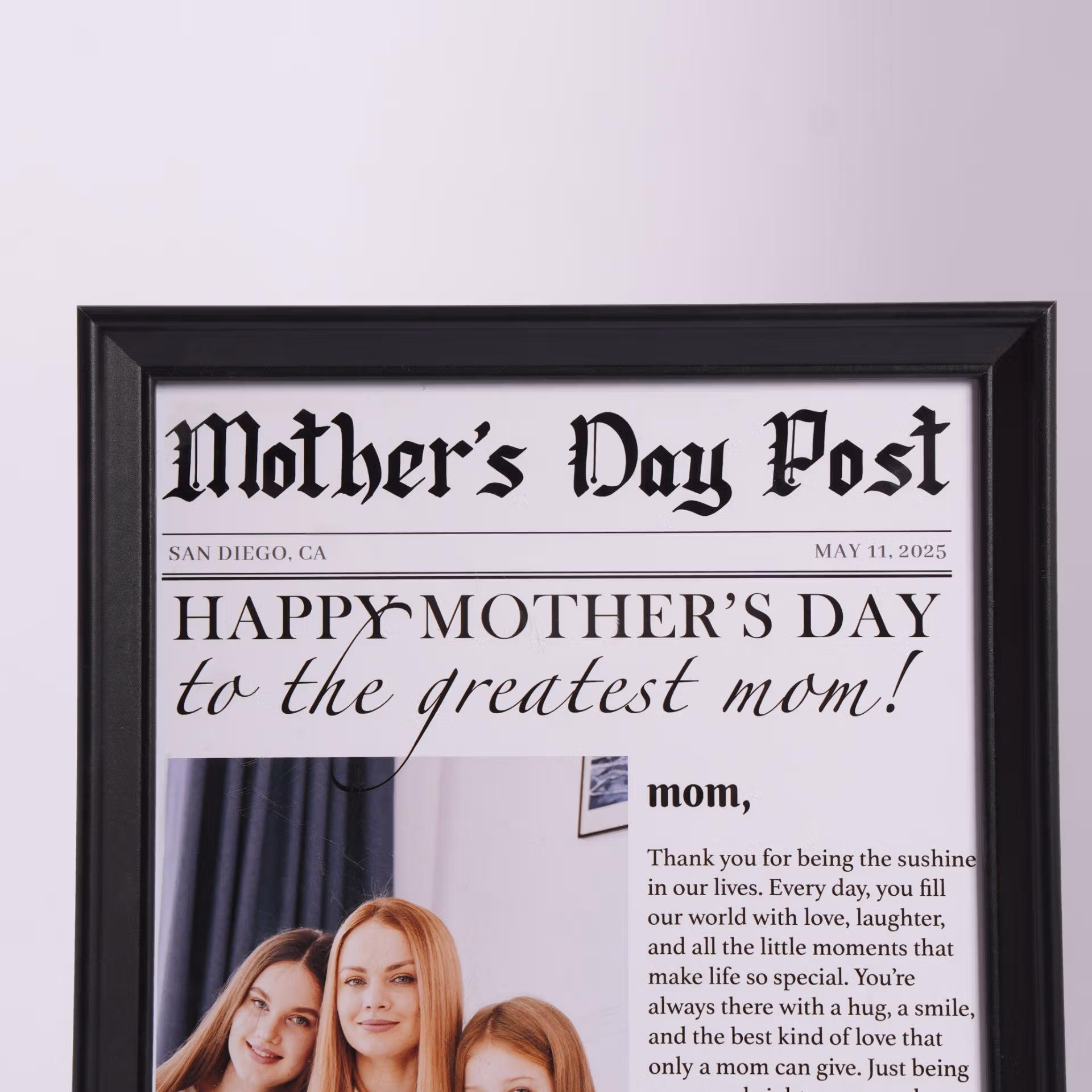 Heartfelt Mother's Day Photo Frame - Celebrate Mom