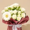 Luxurious Golden Eid Hamper with Elegant Flower Arrangement - Combos