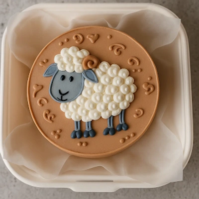 Delightful Smiling Sheep Cake for EID Al Adha Celebration - Chocolate
