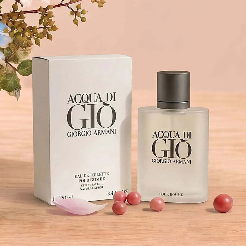 Father's Day Flower Vase & Armani Fragrance Gift Set