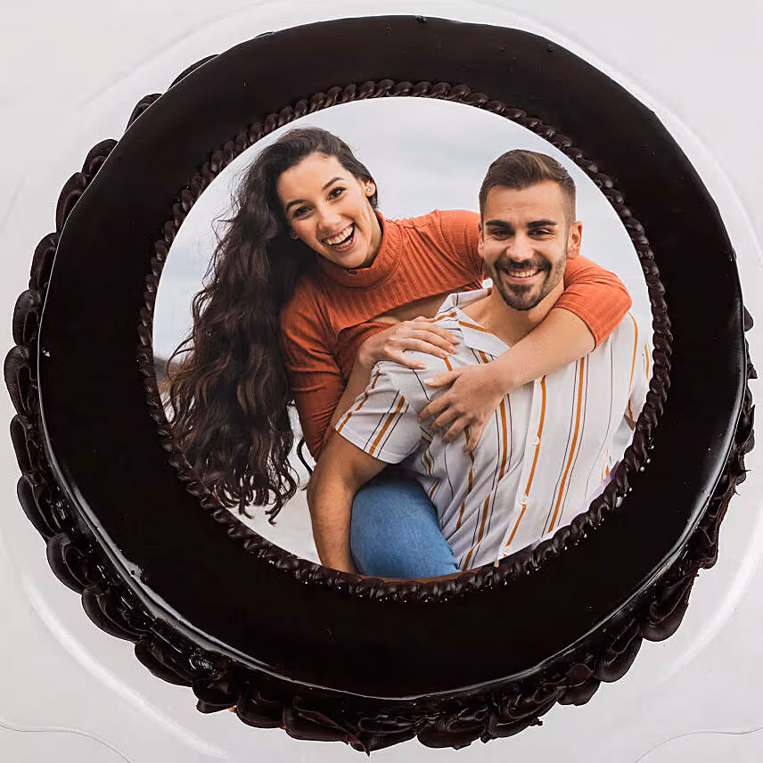 Chocolate Truffle Photo Cake