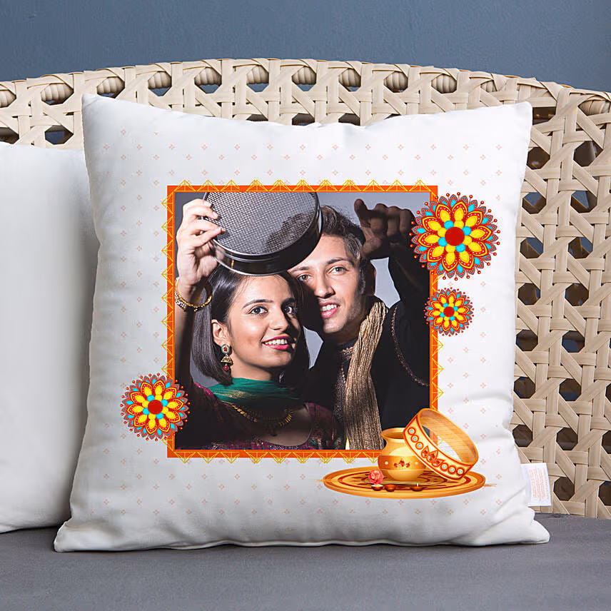 Sighting of Moon White Personalised Cushion