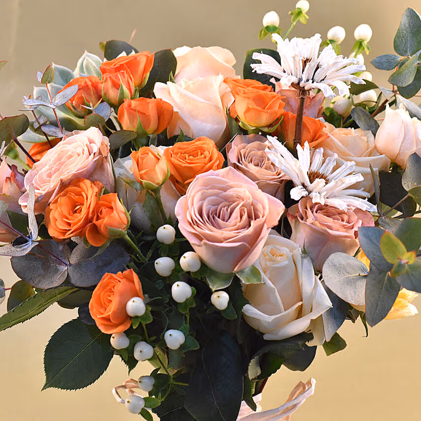 Flamboyant Mixed Flowers Bunch for Fathers Day