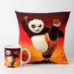 Kung Fu Panda Printed Cushion And Mug Combo