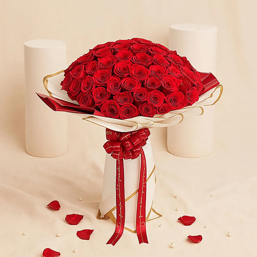 99 Majestic Red Roses