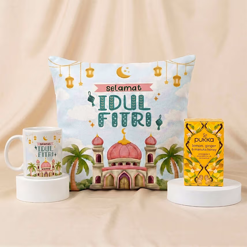 Hari Raya Selamat Idul Fitri Cushion & Gourmet Gift Set