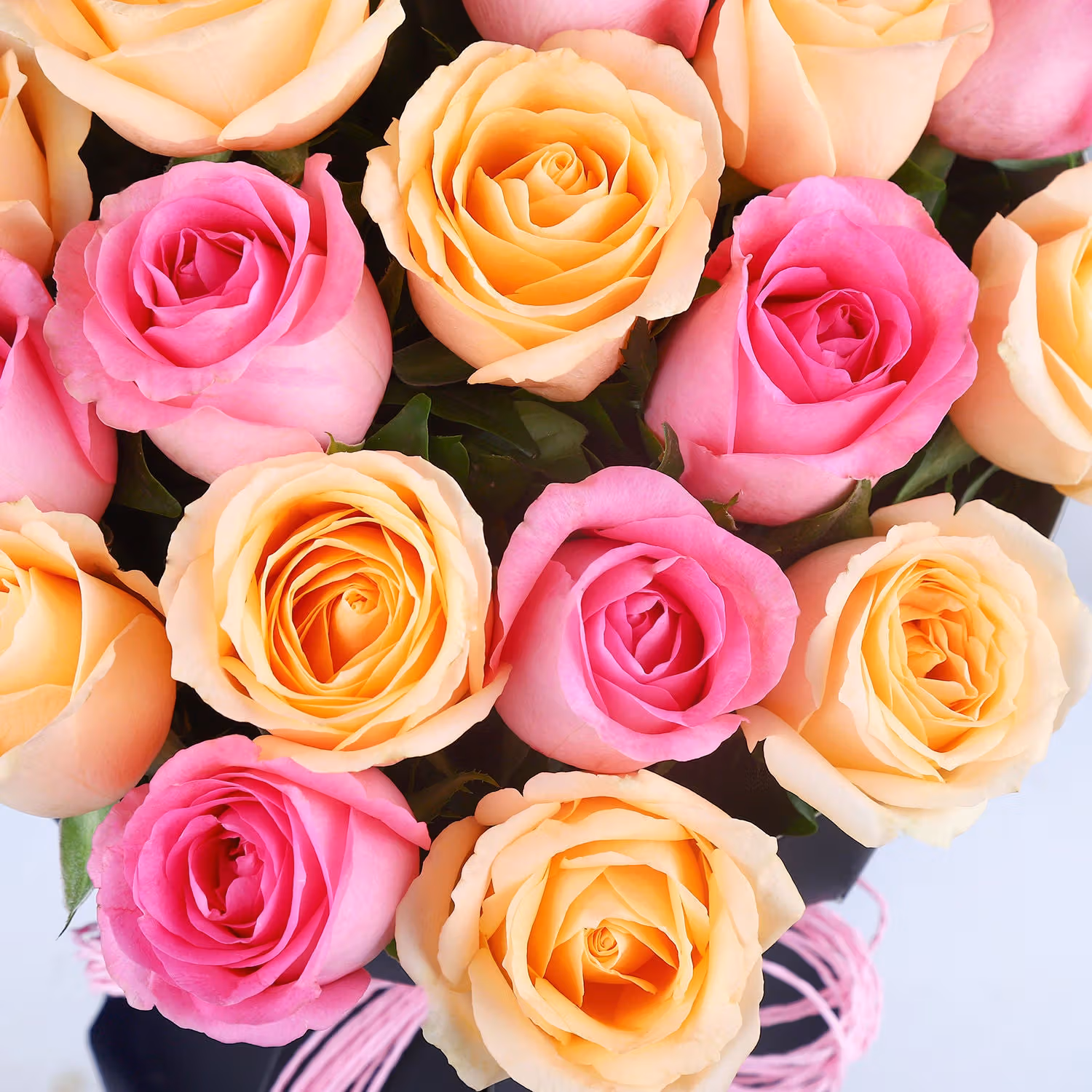 Blushing Rose Love Elegance Bouquet - Peach & Pink