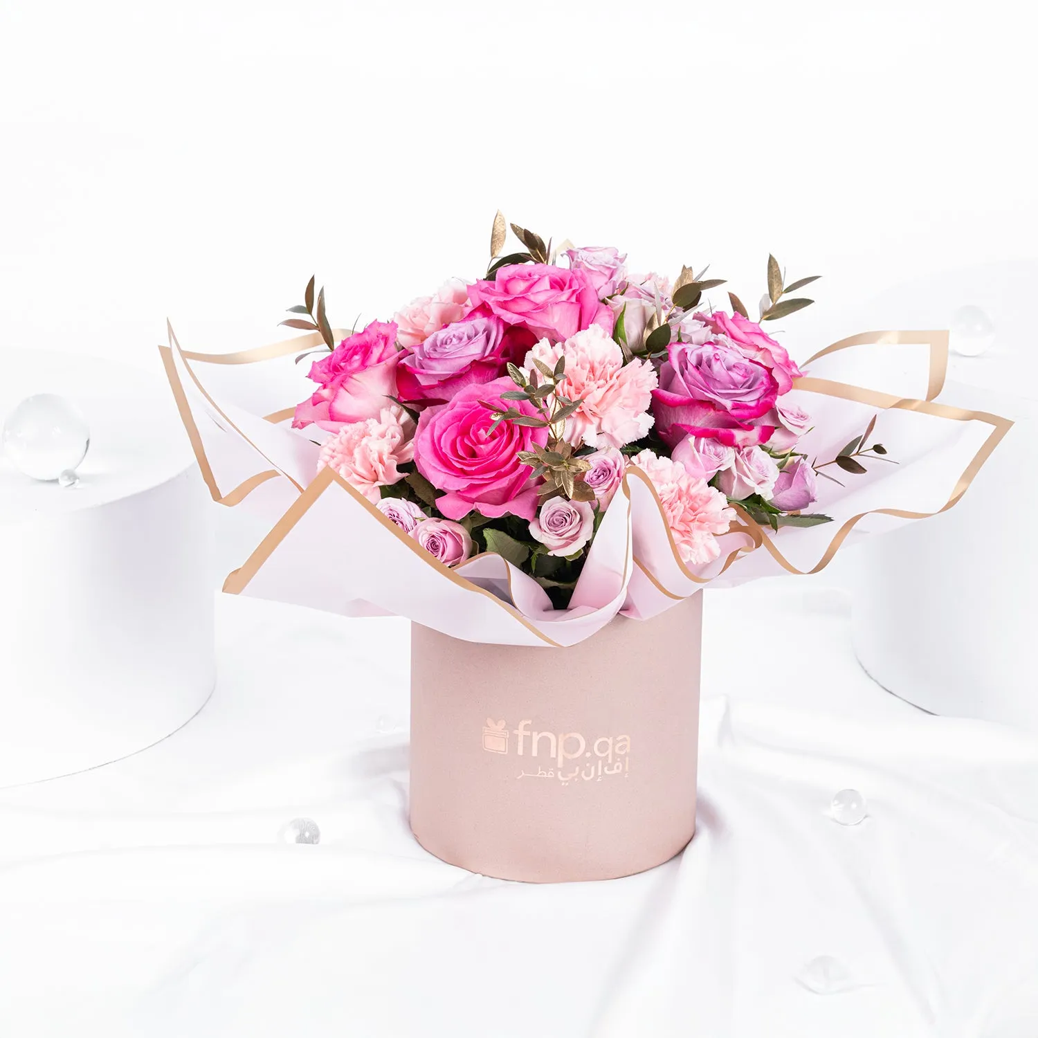 Elegant Blooming Rosy Hug for Mom - Luxurious Floral Gift Box