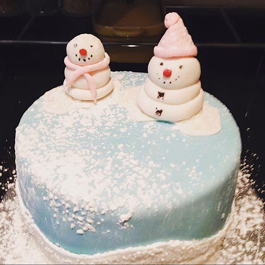 Snowman Winter Coffee Cake 6 inches