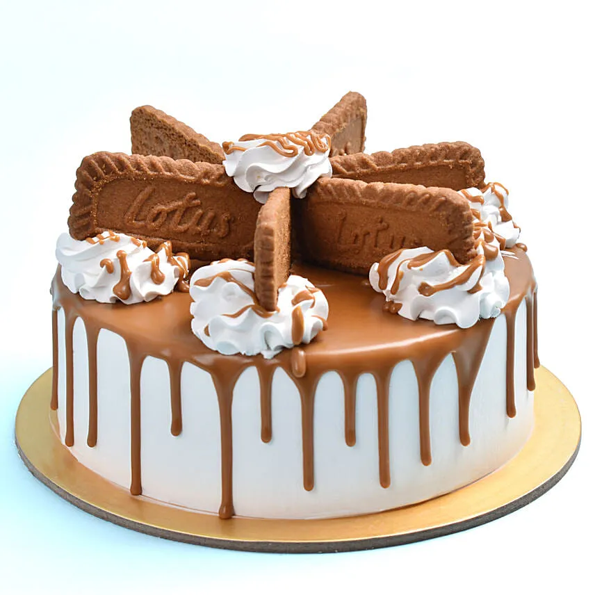 Heavenly Lotus Biscoff Eggless Cake- Half Kg