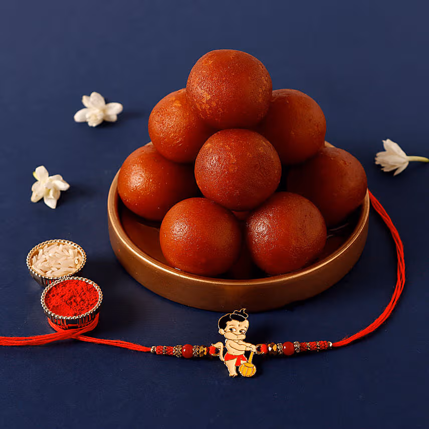 Sneh Holy Ganesha Kids Rakhi & Gulab Jamun