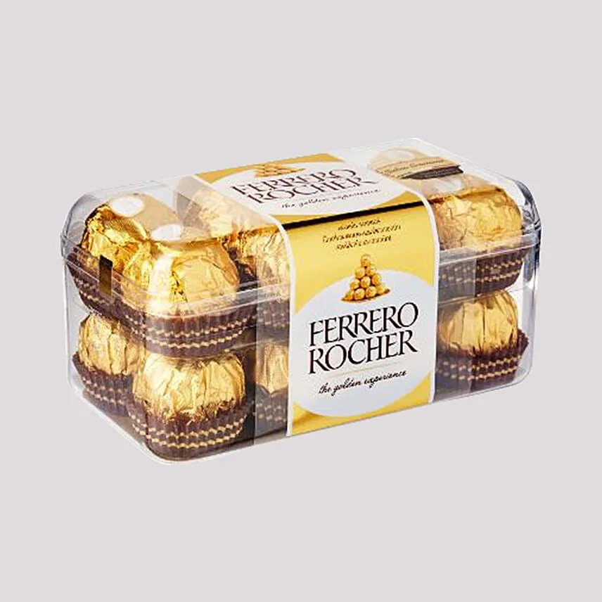 Ferrero Rocher & Forever Rose In Glass Dome- Peach