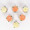 Exquisite Flower Bouquet Cupcakes - Set of 6 Vanilla Delights