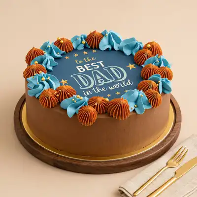 Delicious 'Best Dad' Chocolate Cake for Father's Day Celebration
