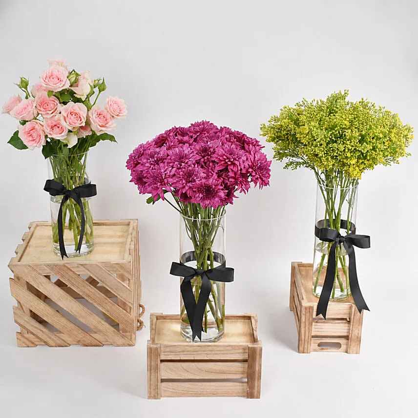 Beautiful Flowers Set of 3