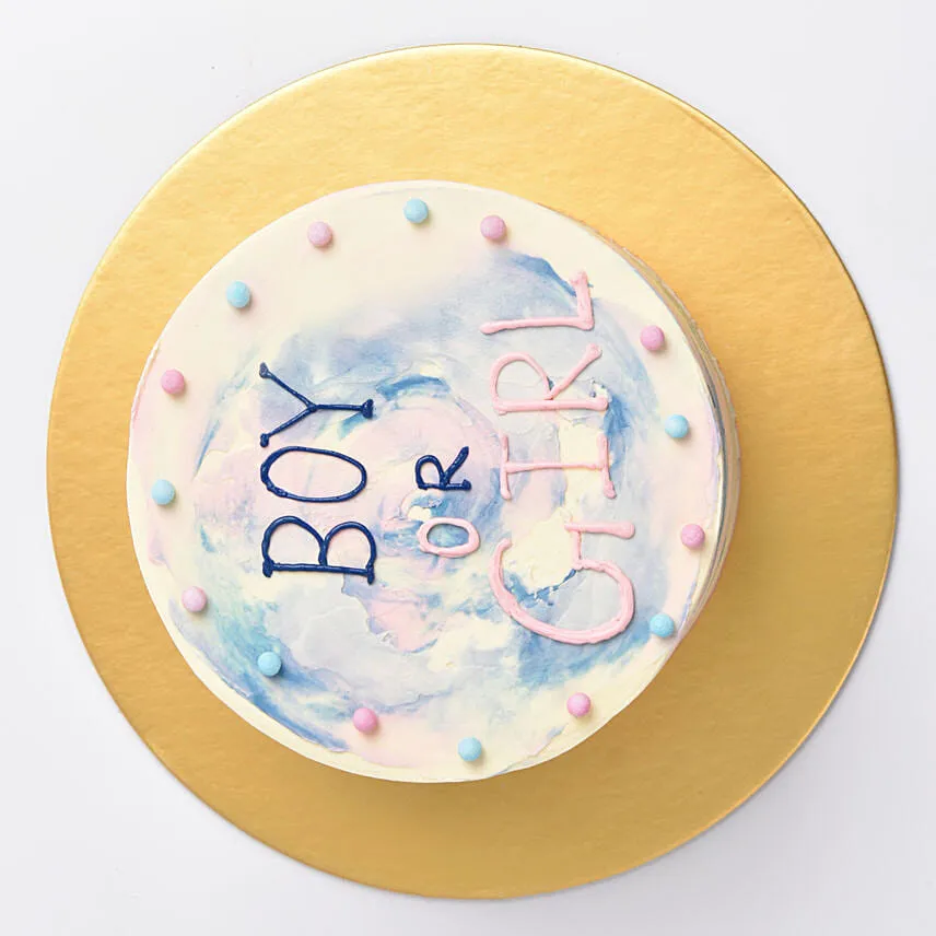 Babys Gender Reveal Cake For Girl
