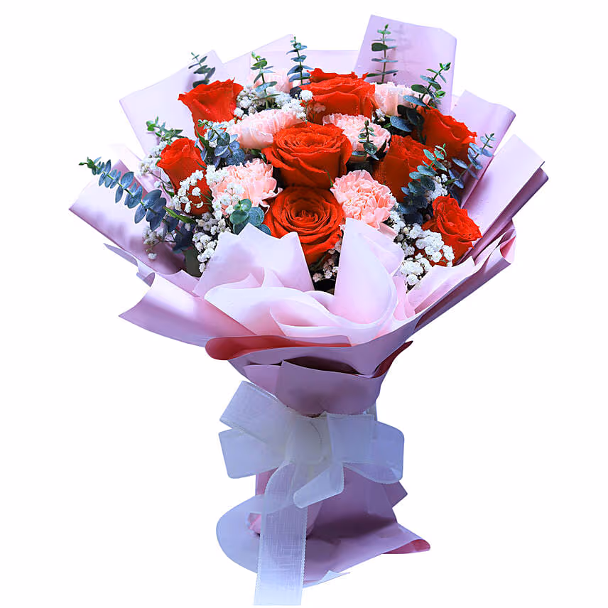 Rose & Carnation Bouquet For Love