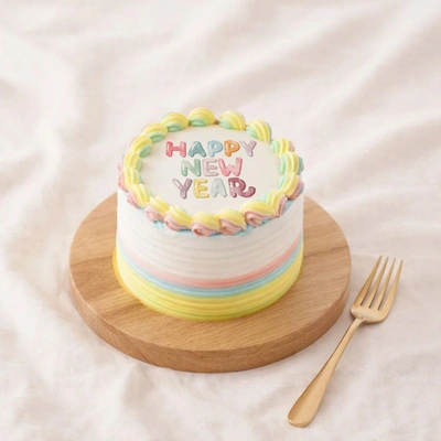 Pastel Joy New Year Mini Cake