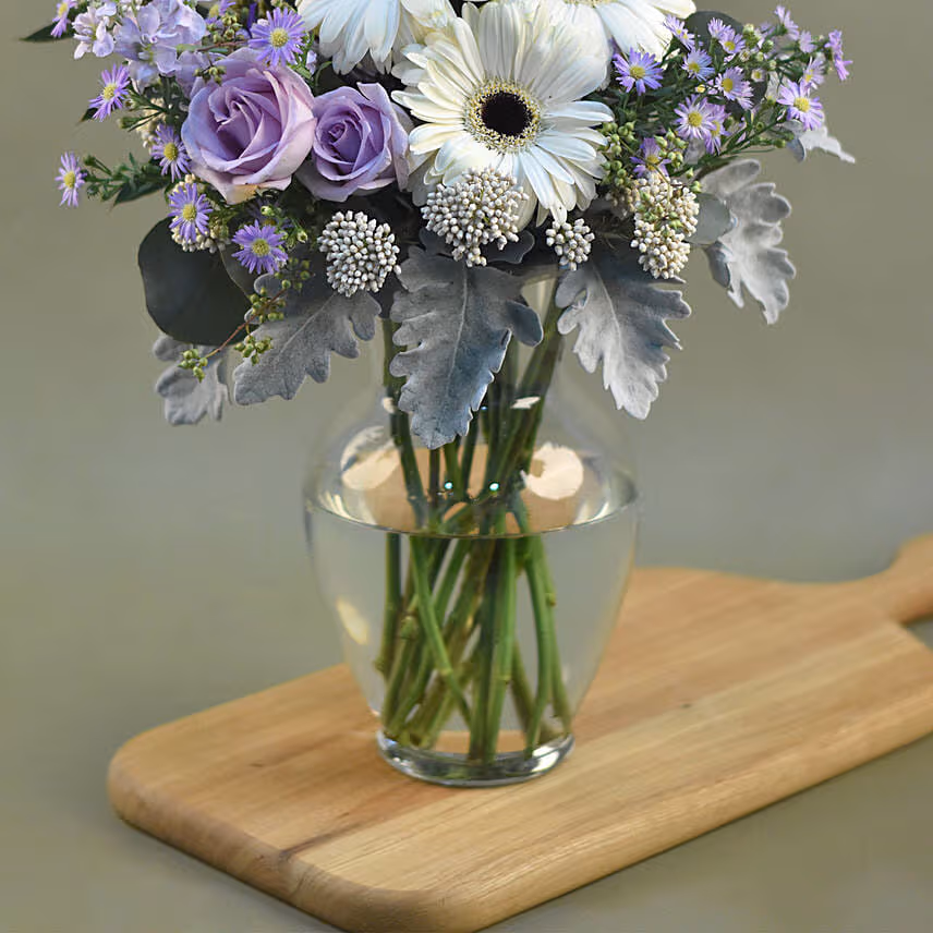Soothing Mixed Flowers Vase