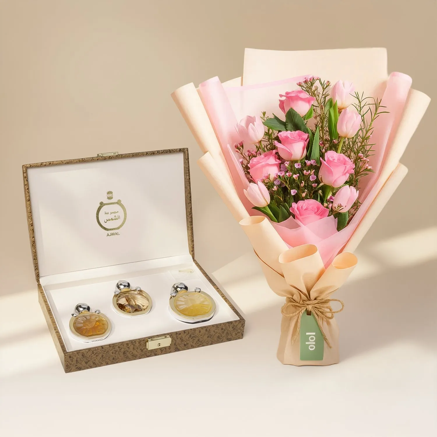 Velvet Romance Bouquet with Shams Perfume Collection