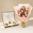 باقة رومانسية مخملية مع مجموعة عطور الشمس