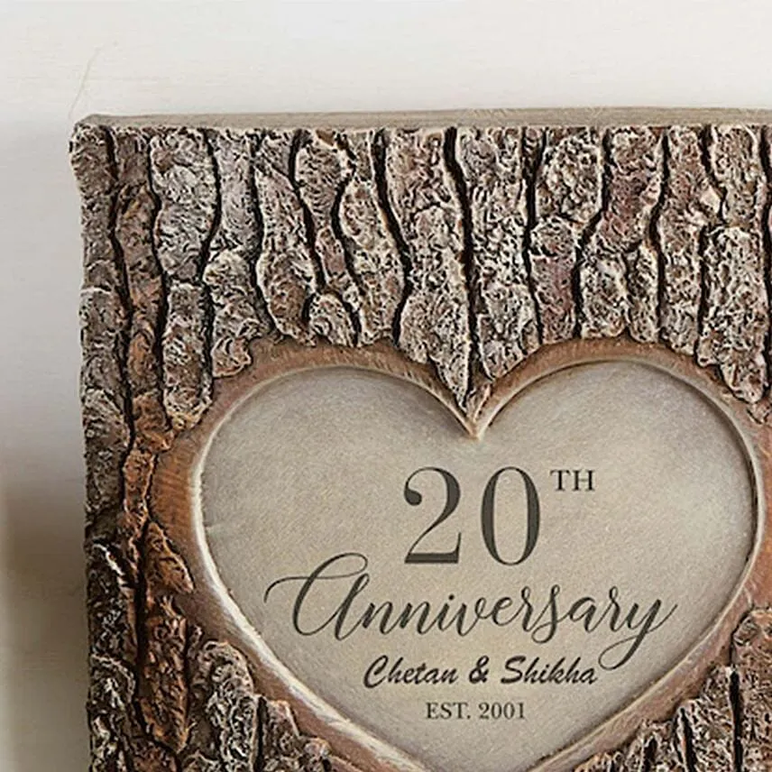 Anniversary Personalized Resin Tree Trunk Sculpture