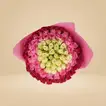 100 Pink & White Roses Orbit of Emotions Bouquet