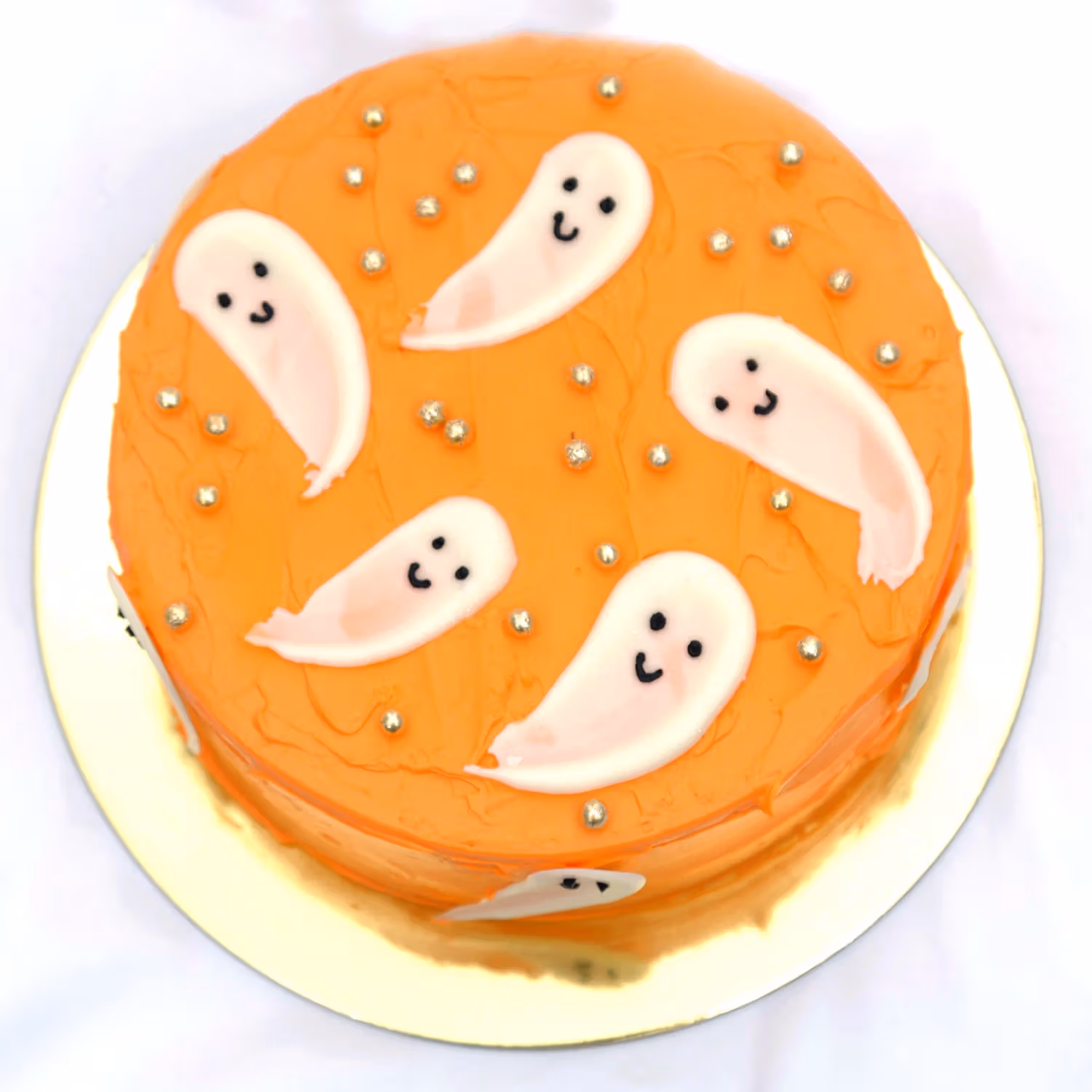 Delicious Halloween Ghost-Themed Red Velvet Cake
