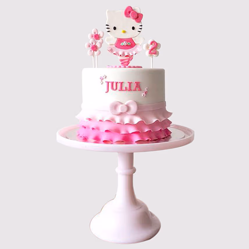 Hello Kitty Themed Vanilla Cake