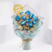 Elegant Father's Day Blue Royale Rose Bouquet