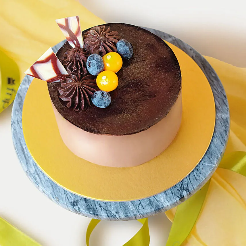 Tempting Chocolate Cake With It's Girl Balloons Set