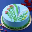 Elegance In Flowers Vanilla Cake