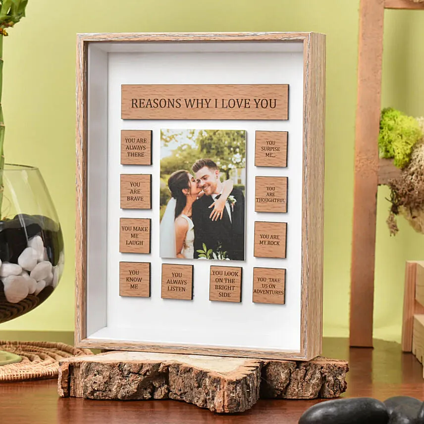 Lucky Bamboo Wheel Plant with Love Frame