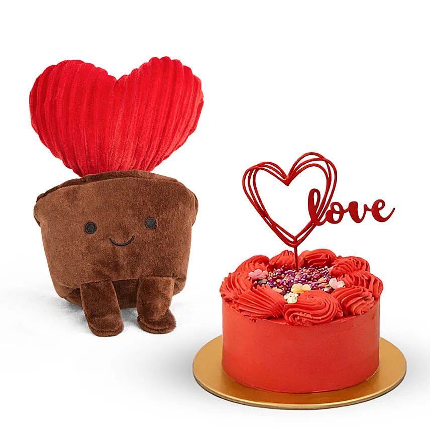Jellycat Heart Plant Plushy n Cake