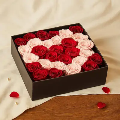 Forever Rose Heart Box